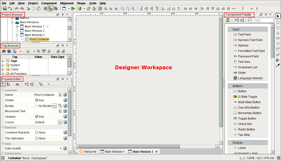 Designer User Interface | Ignition User Manual