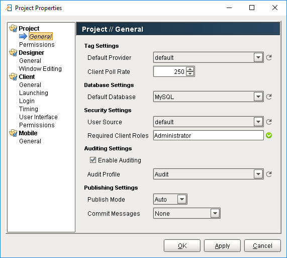 accessing project properties