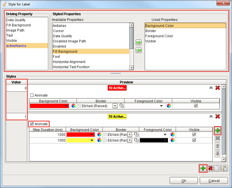 Add a Label with Alarm Status Step 11a
