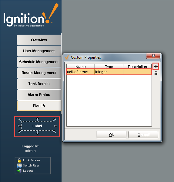 Add a Label with Alarm Status Step 4