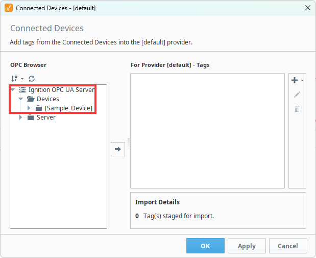 Adding Tags from a Device Step 3
