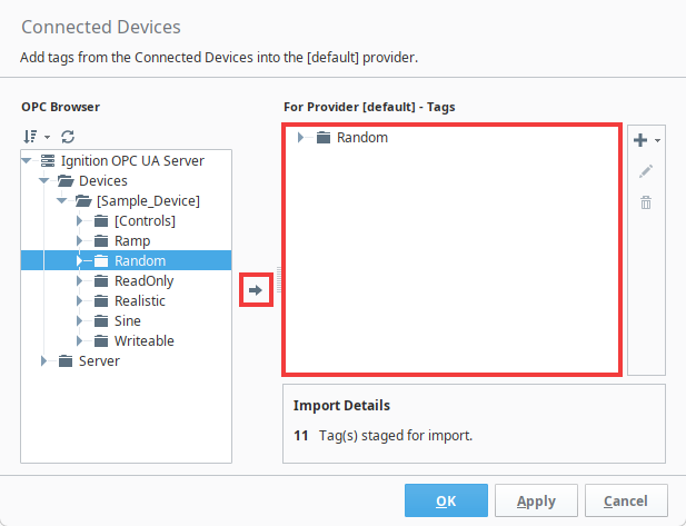 Adding Tags from a Device Step 4