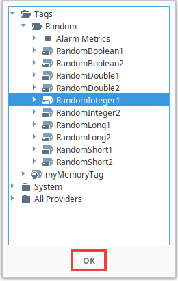 Binding the OPC Tag Step 5