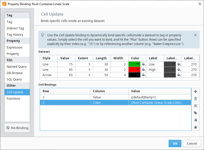 Cell Update Binding - Adding Realtime Indicator to Linear Scale Step 5