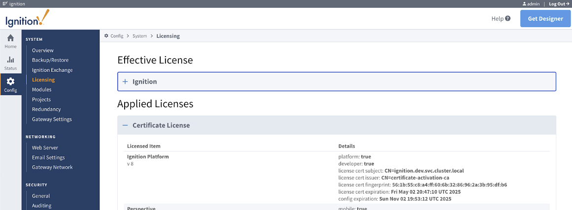 Gateway Licensing Page