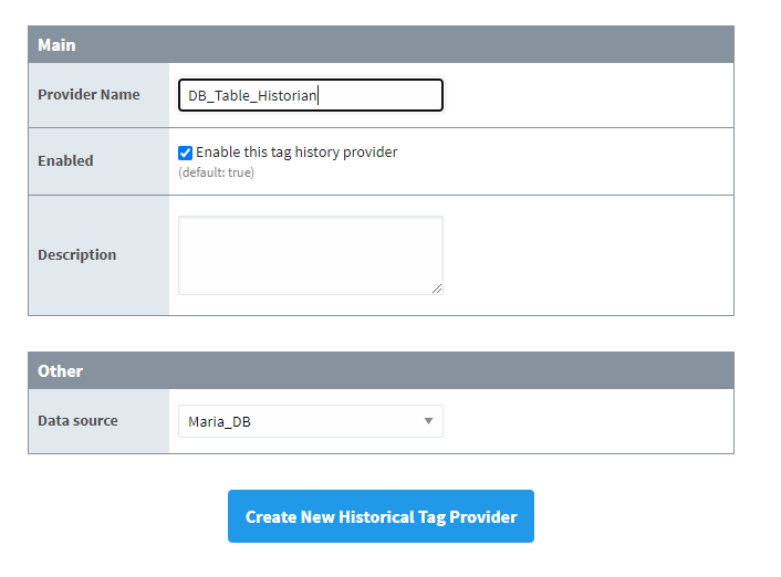 Configuring a DB Table Historian Provider Step 6