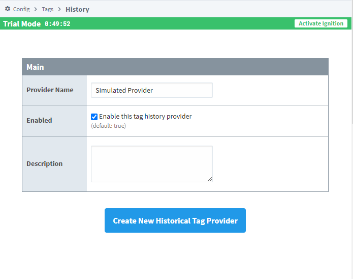 Configuring a Historian Simulator Provider Step 5