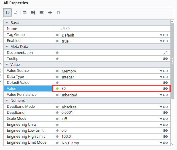 Configuring an Alarm Setpoint Override Step 4