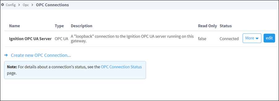 Configuring OPC Client Connection Step 2