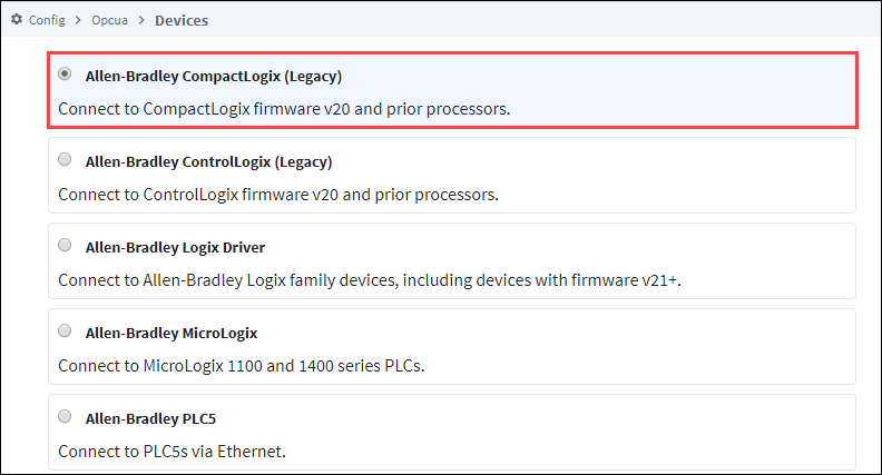 Connect to AB CompactLogix Step 4