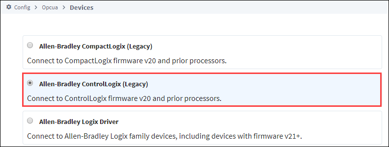 Connect to AB ControlLogix Step 4