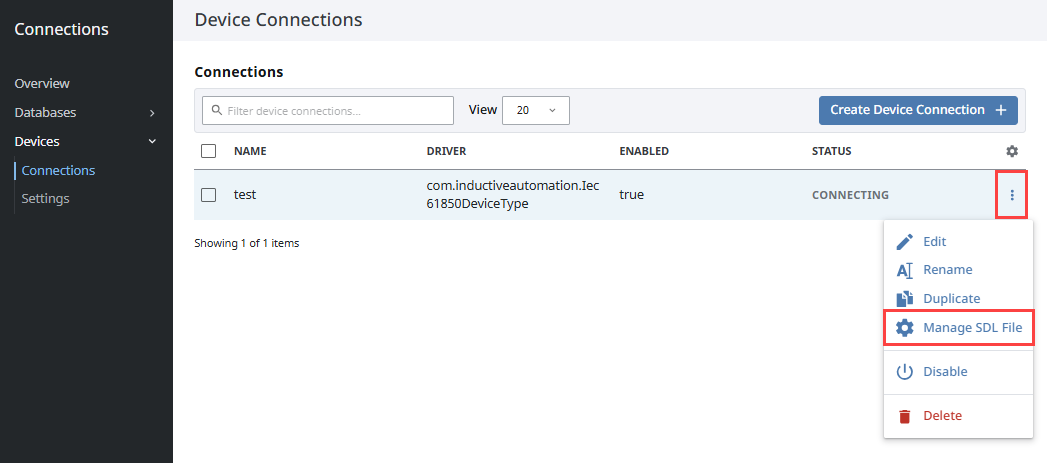 Connecting to a Device Step 8