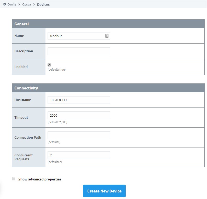 Connecting to Modbus Step 5