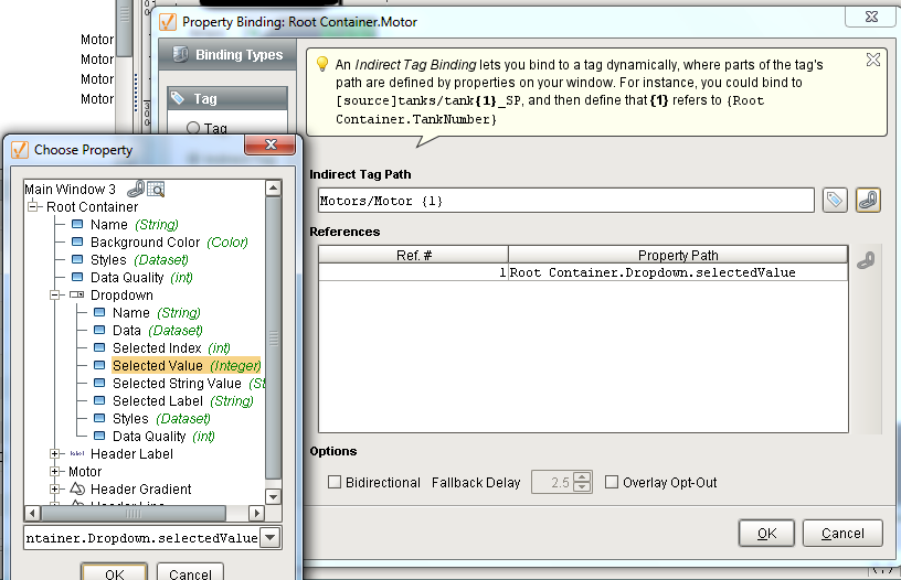 Create Window with Dropdown List and Motor Template Step 10