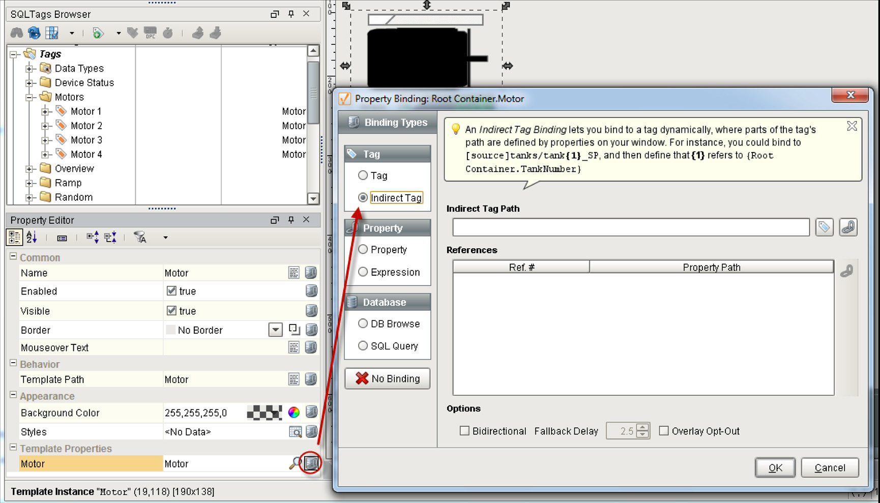 Create Window with Dropdown List and Motor Template Step 8