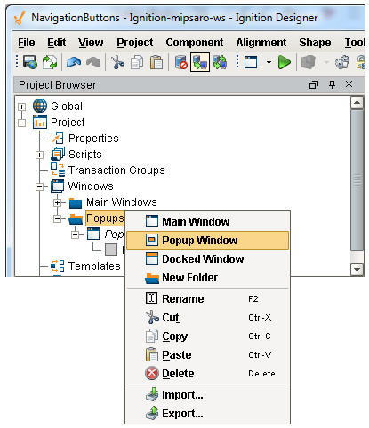 creating a popup window step 1