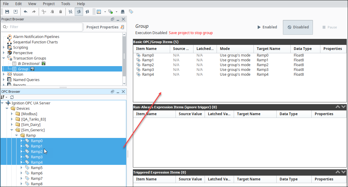 Creating a Transaction Group Step 3