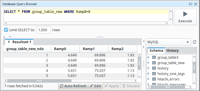 Database Query Browser