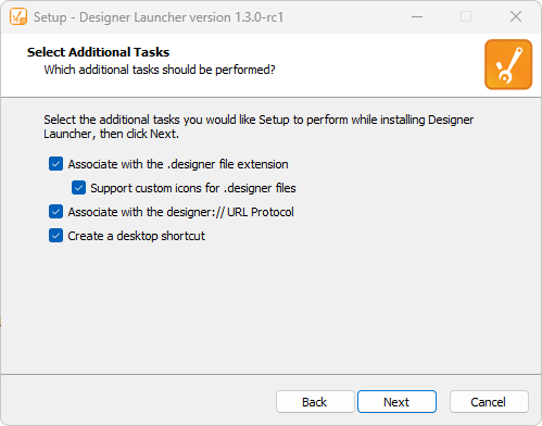Designer Launcher Step 5