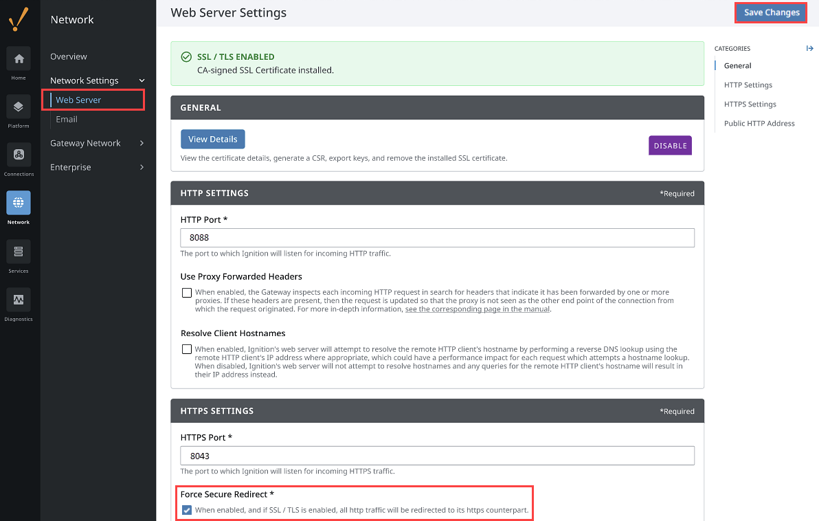 Enabling Force Secure Redirect Step 3