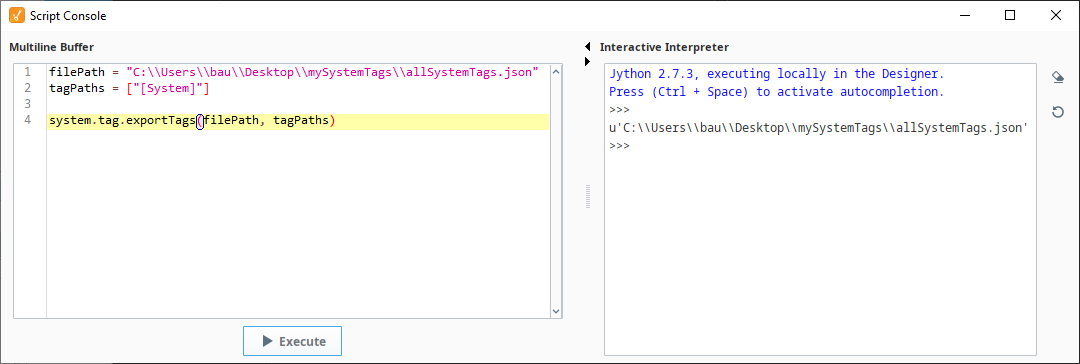 Export All System Tag Configurations Script