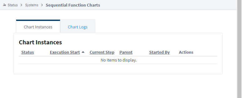 Gateway Status Page - SFC Chart Instances