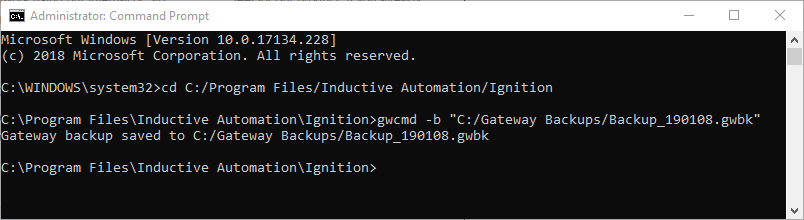 gwcmd Command Prompt Window