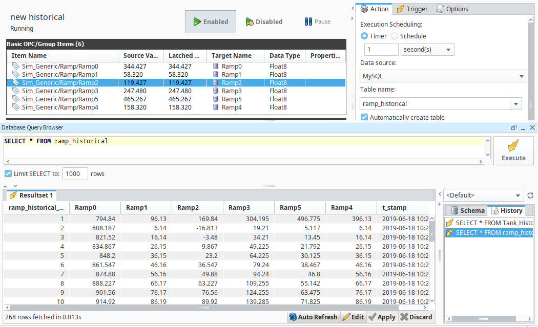 Historical Data Logging