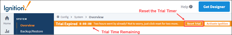 Ignition Gateway Trial Period Banner