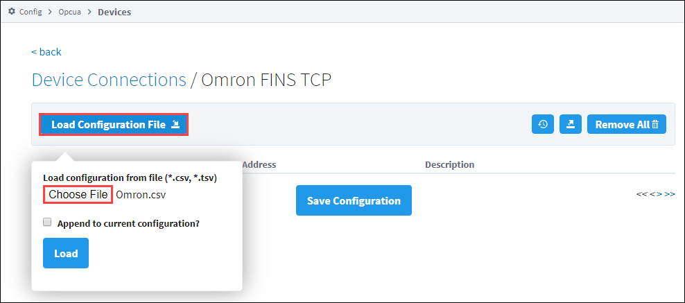 Import Addresses Step 5a