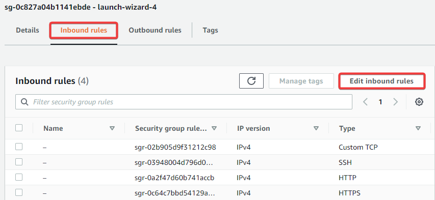 Inbound and Outbound Rules Step 4