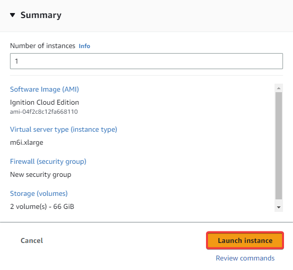 Launch From EC2 Service Step 12