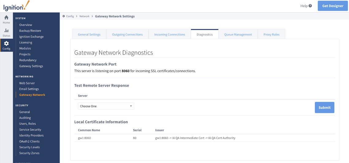 Local Certificate Information