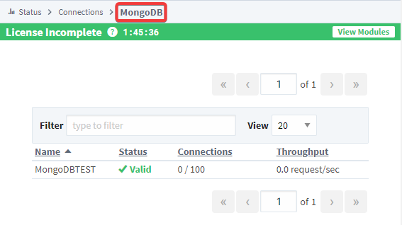 MongoDB Page