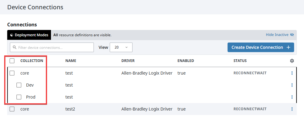 Named Resource Definition Show All Button Origin Column