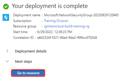 NSG - Azure Services Step 11