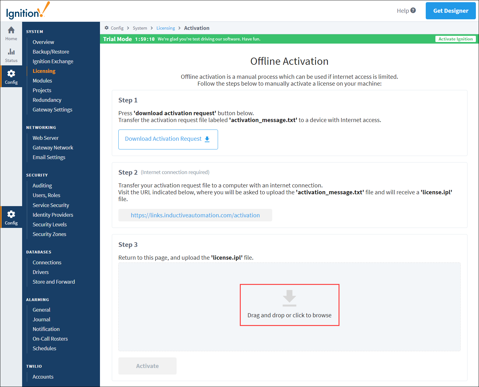 Offline Activation Example Step 10