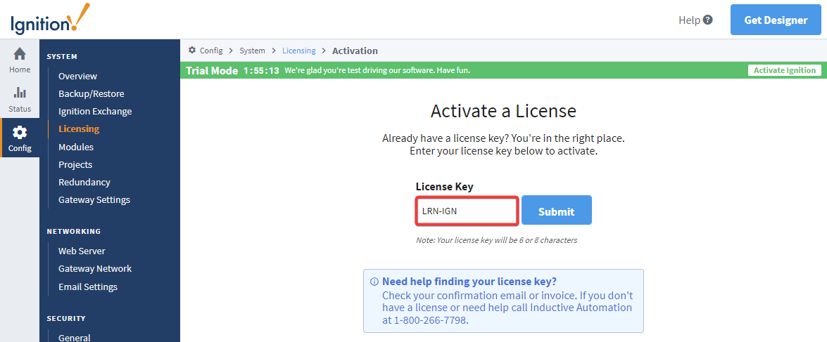 Offline Activation Example Step 4