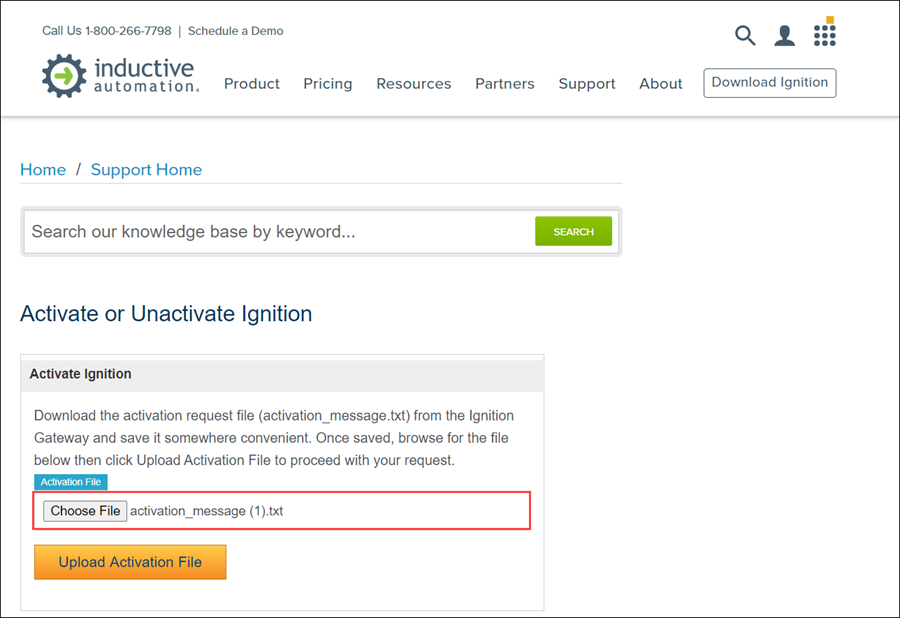 Offline Activation Example Step 8