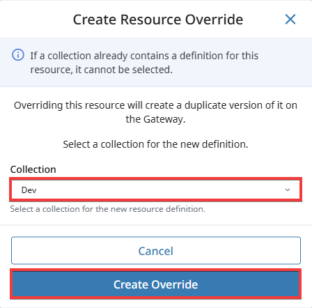 Overriding Named Resources Step 3