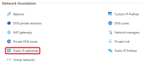Public IP - Azure Services Step 4