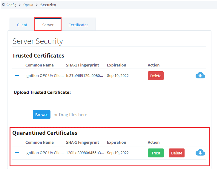 Quarantined Certificate