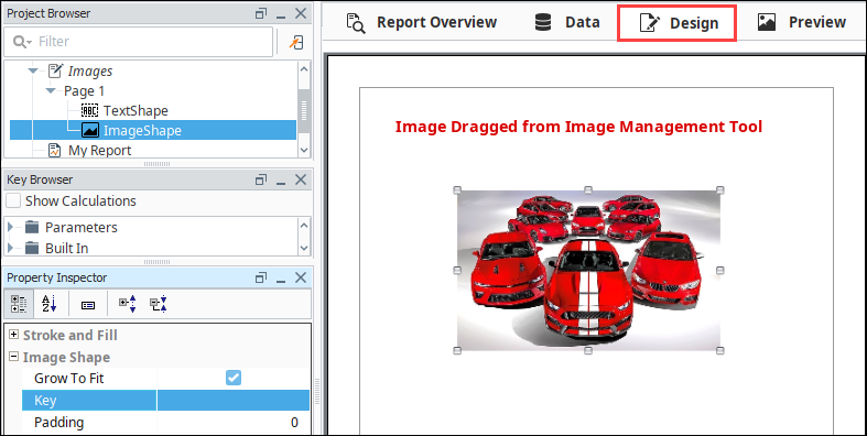 Image dragged from Image Management Tool