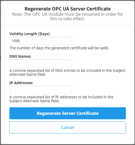 Regenerate Current Certificates