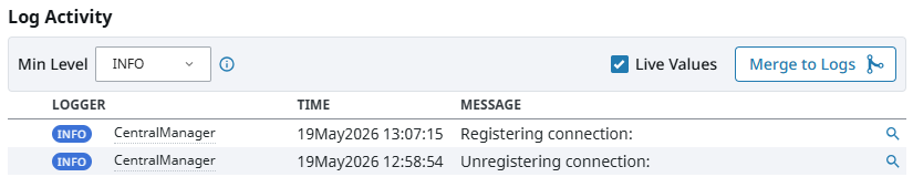 Remote Gateway Details Log Activity