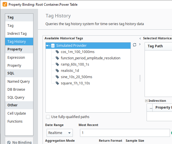 Simulated Provider Power Table