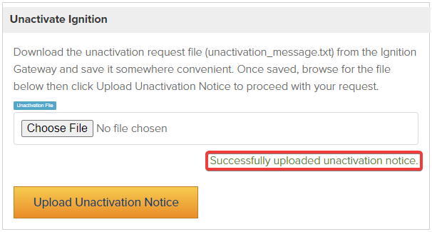 Unactivating a License - Offline Unactivation Step 7