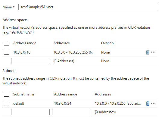 Virtual Network VM Creation Step 3