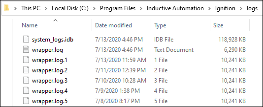 Wrapper Log Location