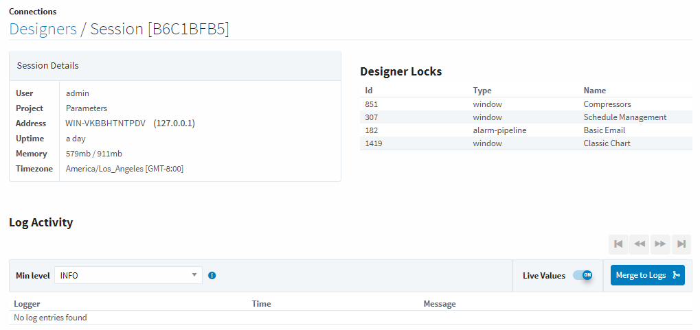 Connections Designer Details Page